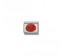 Nominations Nomination Composable Classic Faceted Zirconia Gold Orange Link