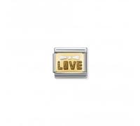 Nominations Nomination Composable Classic Gold Bow Black Gold Love Link