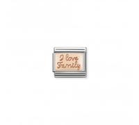 Nomination Rose Gold I Love Family Charm