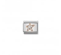 Nominations Nomination Composable Classic Rose Gold Zirconia Asymmetric Star Link