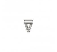 Nomination SeiMia Silver Cubic Zirconia Letter V Pendant 147115/022