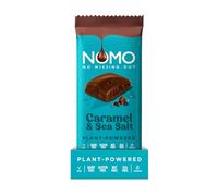 NOMO Caramel & Sea Salt Plant-Powered Vegan Chocolate Bars, 85g, Pack of 12, Dairy Free, Gluten Free, Nut Free, Egg Free