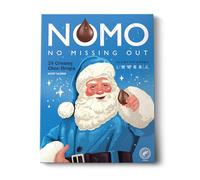 NOMO Christmas Chocolate Advent Calendar - 24 Creamy Choc Drops - Vegan & Free From Dairy, Gluten, Eggs & Nuts - 80g