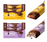 NOMO Cookie Dough Chocolate Bars/Caramel Chocolate Bars Bundle (48 counts)