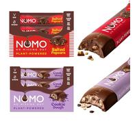 NOMO Cookie Dough Chocolate Bars/Salted Popcorn Chocolate Bars Bundle (48 counts)