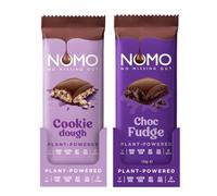 NOMO Cookie Dough Filled Chocolate Bars/Fudge Filled Chocolate Bars Bundle (12 counts)