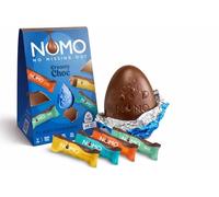 NOMO Creamy Choc Easter Egg 154g Includes 4 Mini Chocolate Bars Free From Egg, Gluten, Dairy, Vegan Perfect For Easter Egg Hunt School Offices Great For Gift Kids Bulk