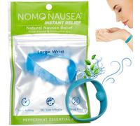NoMo Nausea Instant Relief Large Blue Aromatherapy Anti-Nausea Bands with Acupressure
