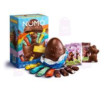 NOMO Vegan Alternative to Milk Chocolate Easter Egg with Bunnies and Mini Bars - Dairy Free - Gluten Free - Egg Free - Nuts Free - Plant-Powered