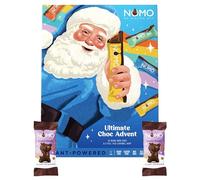 NOMO Vegan Chocolate Advent Calendar Mini Bars and Cookie Dough Reindeers 25 Days Christmas Countdown - Dairy Free - Gluten Free - Egg Free - Nuts Free - Plant-Powered - No Palm Oil