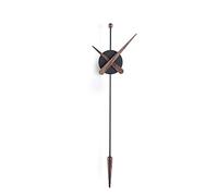 NOMON Design Wall Clock, ø28 x 63 cm Long, Tip, Black, Walnut, 63, Design