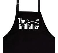 Nomsum Aprons for Men | The Grillfather | Premium Quality Funny Aprons | Best for BBQ, Grilling and Cooking | Grill and BBQ Accessories | Chef Kitchen Grilling Apron | One Size Fits All
