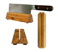 Nomware Cleaver Stand | 8.3-inch solid wood cleaver knife storage block (Teak, 2mm)