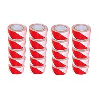 Non-Adhesive Barrier Tape - Red and White | 100 Meter Warning Tape Roll for Cordoning Off Areas | Hazard Tape Red and White for Warning, Making Boundaries, Caution Tape (20)