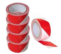 Non-Adhesive Barrier Tape - Red and White | 100 Meter Warning Tape Roll for Cordoning Off Areas | Hazard Tape Red and White for Warning, Making Boundaries, Caution Tape (5)