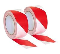 Non-Adhesive Barrier Tape - Red and White | 100 Meter Warning Tape Roll for Cordoning Off Areas | Hazard Tape Red and White for Warning, Making Boundaries, Caution Tape (2)