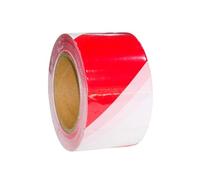 Non-Adhesive Barrier Tape - Red and White | 3" (75mm) x 500 Meter Warning Tape Roll for Cordoning Off Areas | Hazard Tape Red and White for Warning, Making Boundaries, Caution Tape