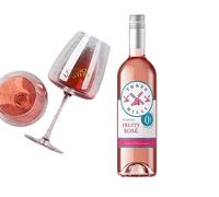 Non-Alcoholic Fruity Rosé Wine 0% - Light, Refreshing Alcohol-Free Rosé with Strawberry & Raspberry Notes | Vegan, Family-Friendly Drink | Great Gift, Christmas Hamper, Party & Celebration
