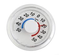Non-Battery Powered Round Shutter Thermometer with Metal Pointer and Dual Range Scale for Indoor Outdoor Use