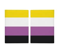 Non-Binary Community Flag Travel Passport Wallet Credit Card Holder Cover Case Protector