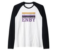 Non Binary Enby Flag | LGBTQ Pride - Vintage Collegiate Raglan Baseball Tee