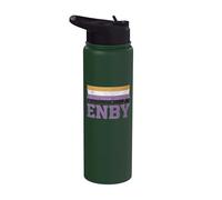 Non Binary Enby Flag | LGBTQ Pride - Vintage Collegiate Stainless Steel Insulated Water Bottle