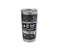 Non Binary Error 404 Gender Not Found Stainless Steel Insulated Tumbler