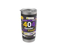 Non Binary Error 404 Gender Not Found Stainless Steel Insulated Tumbler