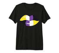 Non Binary Flag Lips Premium T-Shirt