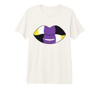 Non Binary Flag Lips Premium T-Shirt