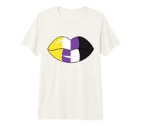Non Binary Flag Lips Premium T-Shirt