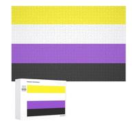 Non-binary Flag Wooden Jigsaw Puzzles for Adults Brain-Teasing Game Idea Puzzle Gift 1000 PCS