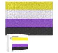 Non-binary Flag Wooden Jigsaw Puzzles for Adults Brain-Teasing Game Idea Puzzle Gift 300 PCS