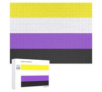 Non-binary Flag Wooden Jigsaw Puzzles for Adults Brain-Teasing Game Idea Puzzle Gift 500 PCS