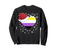 Non Binary LGBT Christmas Gay Pride Rainbow LGBTQ Sweatshirt