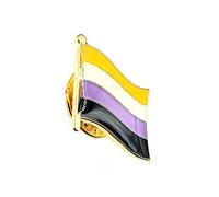 Non Binary NonBinary Gender Pride Flag Metal Enamel Pin Badge