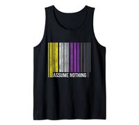 Non Binary Pride Flag Barcode Agender Genderfluid Non Binary Tank Top