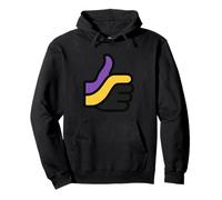 Non Binary Pride Flag Colors Nonbinary Transgender Thumbs Up Pullover Hoodie