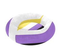 Non-Binary Pride Flag Nb Nonbinary Pride LGBT Pet Dog Beds Warm & Soft Dog Cave Bed for Extra Small Size Pets Supplies XS