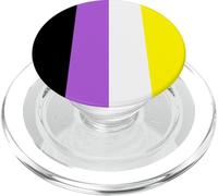 Non-Binary Pride Flag Stripes Identity LGBTQ+ PopSockets PopGrip for MagSafe