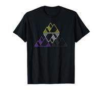 Non-binary Pride Mountain, NB LGBTQ Geometry, Nonbinary Gift T-Shirt