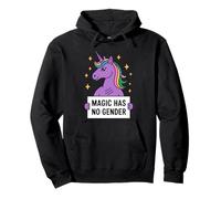 Non-Binary Pride Unicorn Purple Magic Has No Gender Pronouns Pullover Hoodie