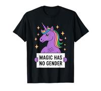 Non-Binary Pride Unicorn Purple Magic Has No Gender Pronouns T-Shirt