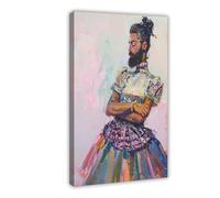 Non-binary Queer Art Canvas Poster Bedroom Decor Landscape Office Room Decor Gift 16" L X 24" W