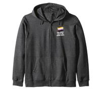 Non-Binary Rights Are Human Rights - Pride Trans Ally Zip Hoodie