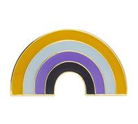 Non Binary Sexuality Rainbow Bow LGBT Pride Flag Enamel Lapel Pin Badge