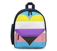 Non-binary Transgender Flag Simple Mini Laptop Backpacks Business Travel Work Daypacks Lightweight Computer Bag