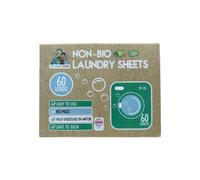 Eco Green Living Unscented Non-Bio Laundry Sheets, Hypoallergenic Detergent Strips for Machine and Hand Wash, Plastic Free Laundry Detergent - 60 Sheets