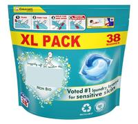 Non Bio Washing Liquid Pods 38 Washes - Provide Delightful Softness to Your Clothes, Making Them Feel Extra Gentle on Your Skin - Dermatologically Tested