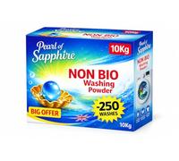 Non-Bio washing Powder Family pack 10 Kg box/bucket - Powerful stain removal, Deep Clean, Fresh Linen Scent and Gentle on Skin - 250 Washes Made in UK Laundry Detergent (10Kg Bucket)